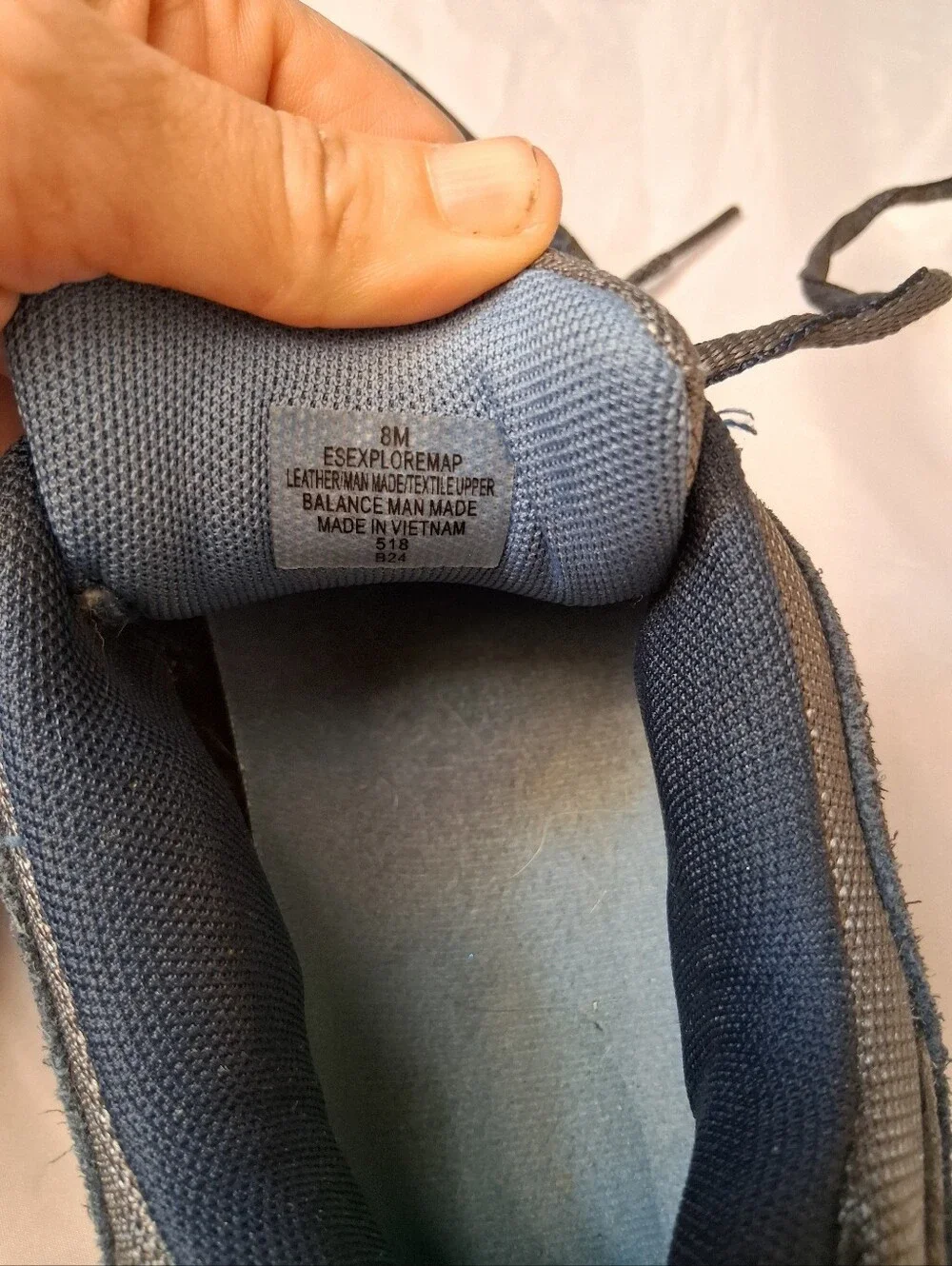 Easy Spirit Exploremap Walking Shoes Navy Blue Mesh Sneaker Women's Size 8M
